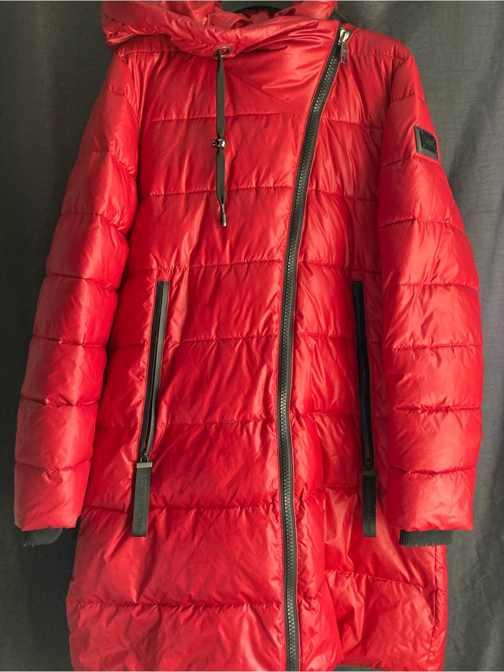 Loop Division Red Puffer Jacket - Quilted Shine Finish